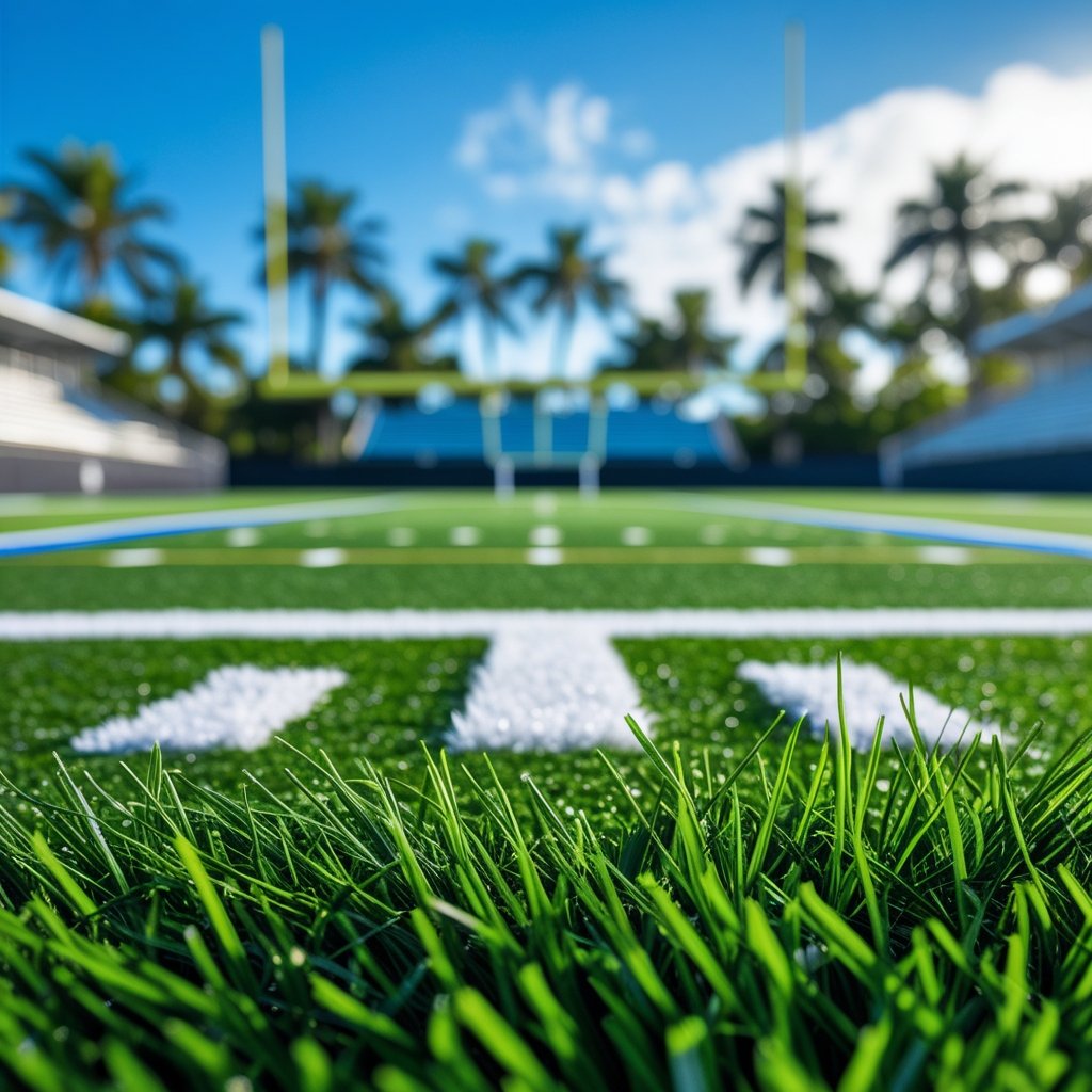 Sports facility synthetic turf field cleaning in South Florida